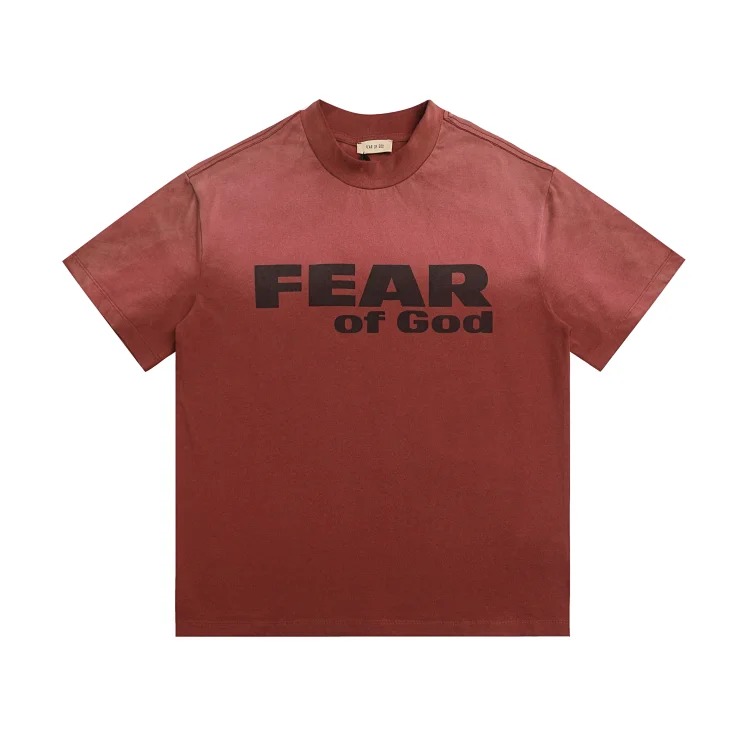 Fear of God FOG ESS 2025 letter gradient printed short sleeve T-shirt