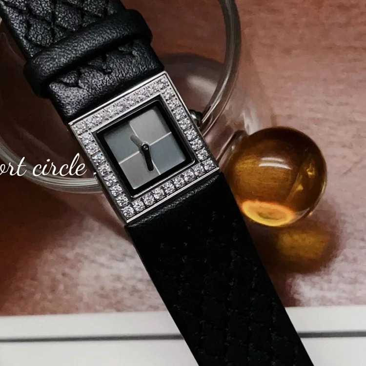 Vintage Chanel Chanel Check Diamond Square Watch [Gift Super Small Fragrance Element Check Diamond Strap Ladies’ Watch, Women’s Watch