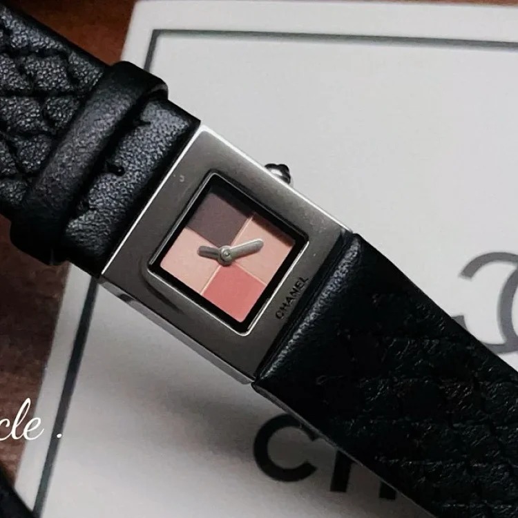 Vintage Chanel Chanel Check Diamond Square Watch [Gift Super Small Fragrance Element Check Diamond Strap Ladies’ Watch, Women’s Watch