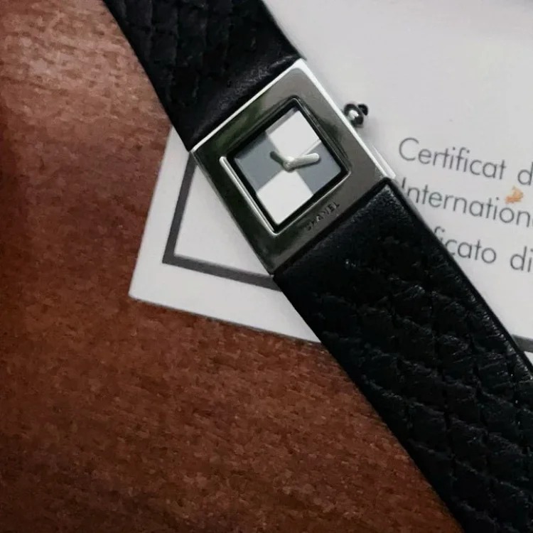 Vintage Chanel Chanel Check Diamond Square Watch [Gift Super Small Fragrance Element Check Diamond Strap Ladies’ Watch, Women’s Watch