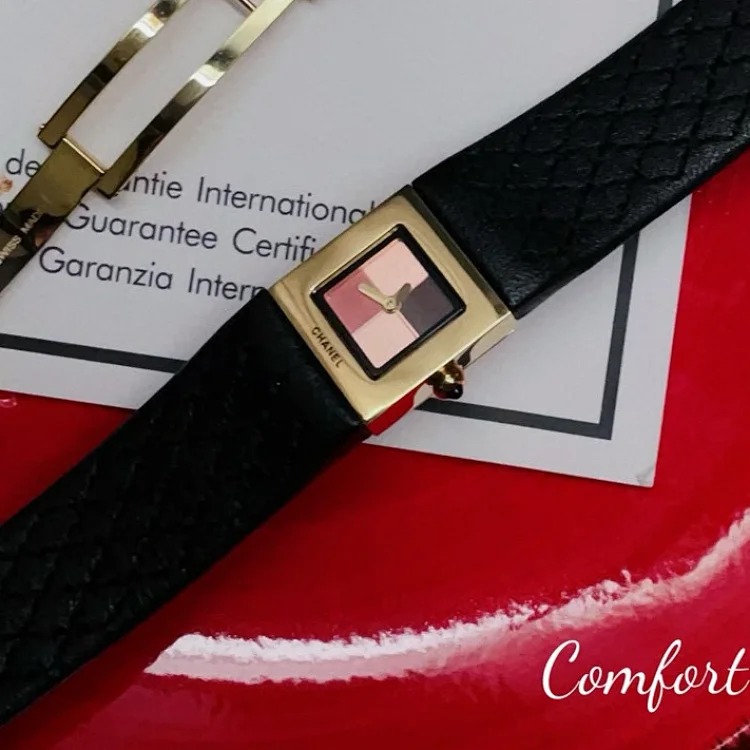 Vintage Chanel Chanel Check Diamond Square Watch [Gift Super Small Fragrance Element Check Diamond Strap Ladies’ Watch, Women’s Watch