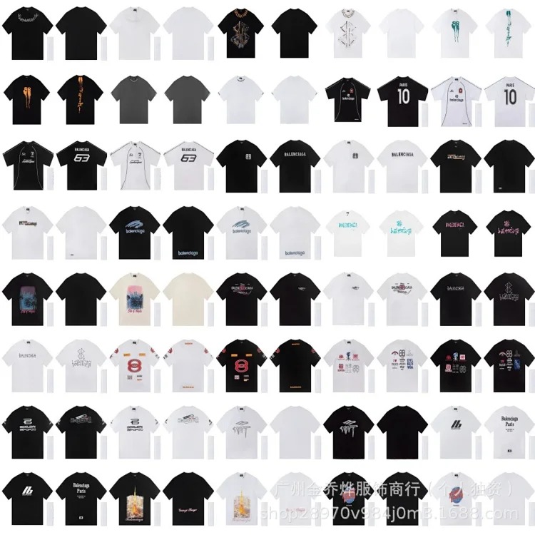 26ss cross-border foreign trade high-quality T-shirt embroidered logo for men and women casual fashion versatile loose style pure cotton short-sleeved
