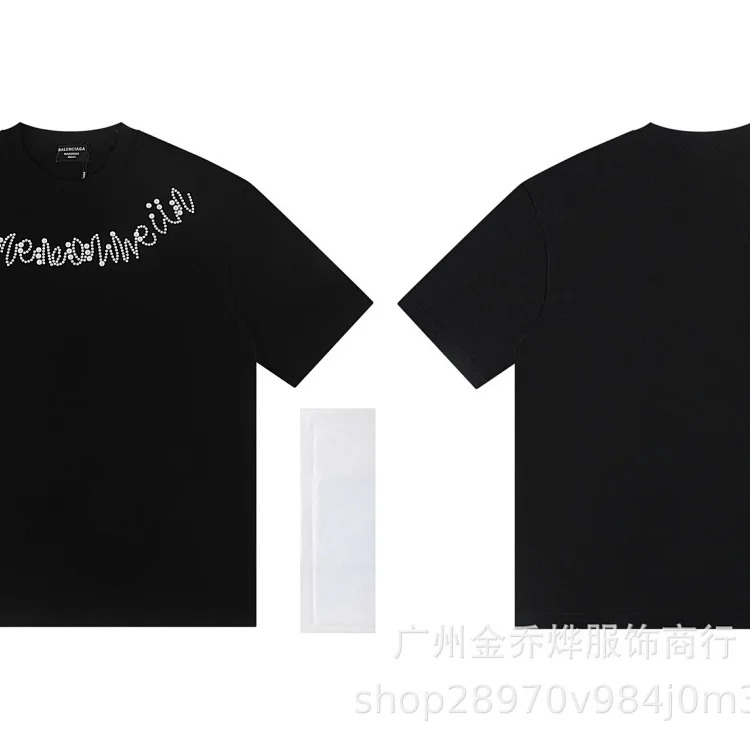 26ss cross-border foreign trade high-quality T-shirt embroidered logo for men and women casual fashion versatile loose style pure cotton short-sleeved image 6