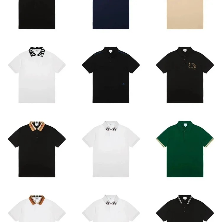 New spring and summer men's fashionable short-sleeved Polo shirts