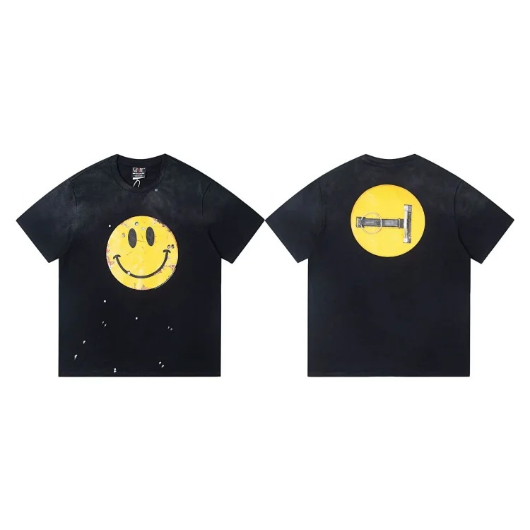 MICHAEL ICON washed distressed short-sleeved fashionable retro printed couple T-shirt for men and women