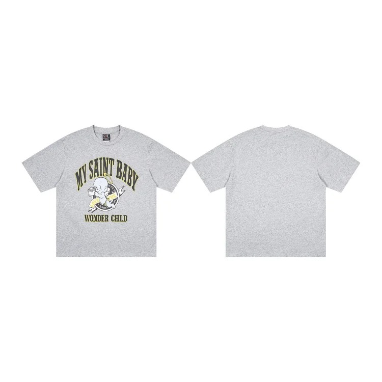 MICHAEL ICON washed distressed short-sleeved fashionable retro printed couple T-shirt for men and women