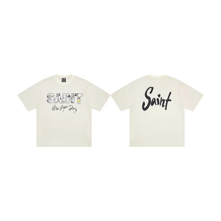 MICHAEL ICON washed distressed short-sleeved fashionable retro printed couple T-shirt for men and women