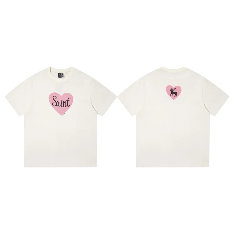 MICHAEL ICON washed distressed short-sleeved fashionable retro printed couple T-shirt for men and women
