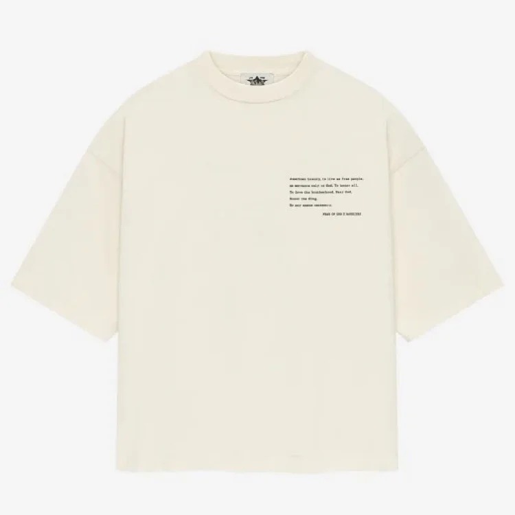 Fear of God FOG co-branded big X BARRIERS letter print fog summer short-sleeved T-shirt tee