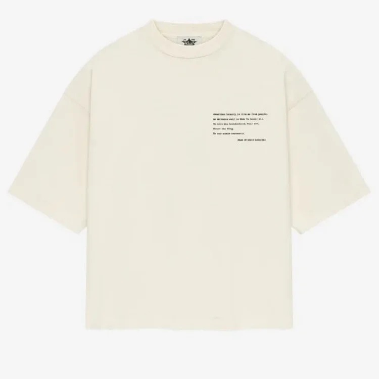 Fear of God FOG co-branded big X BARRIERS letter print fog summer short-sleeved T-shirt tee