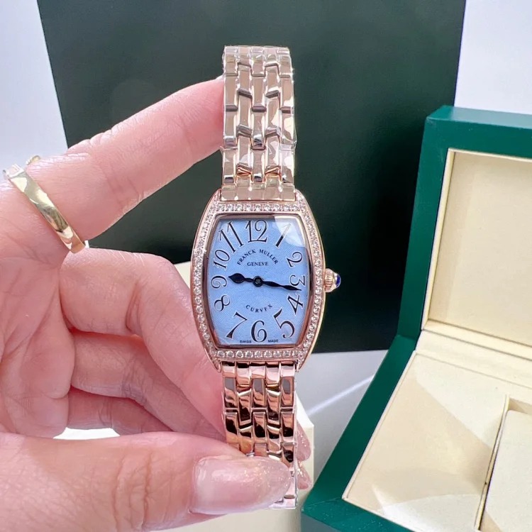 Franck Muller 1752QZ series watches, classic barrel-shaped design women's watches, women's watches