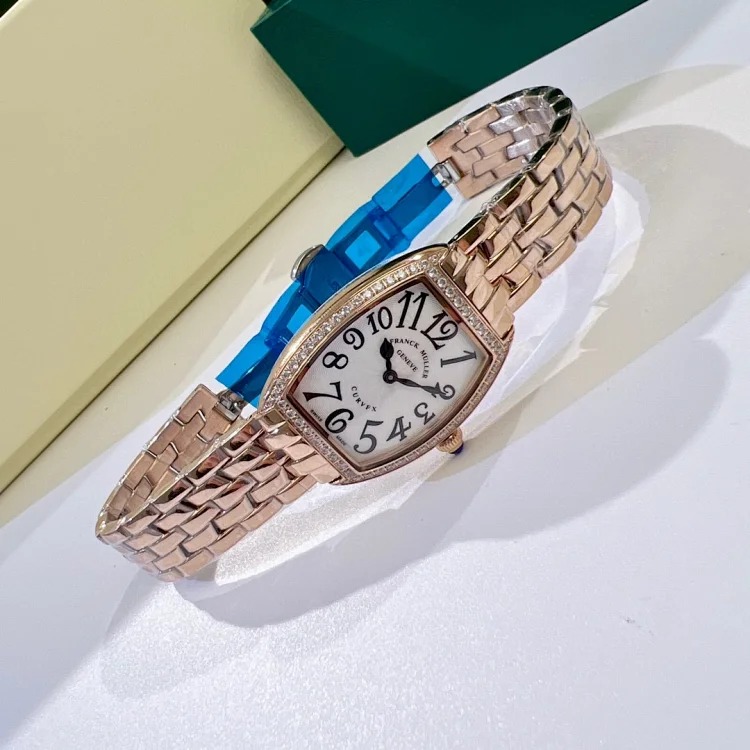 Franck Muller 1752QZ series watches, classic barrel-shaped design women's watches, women's watches