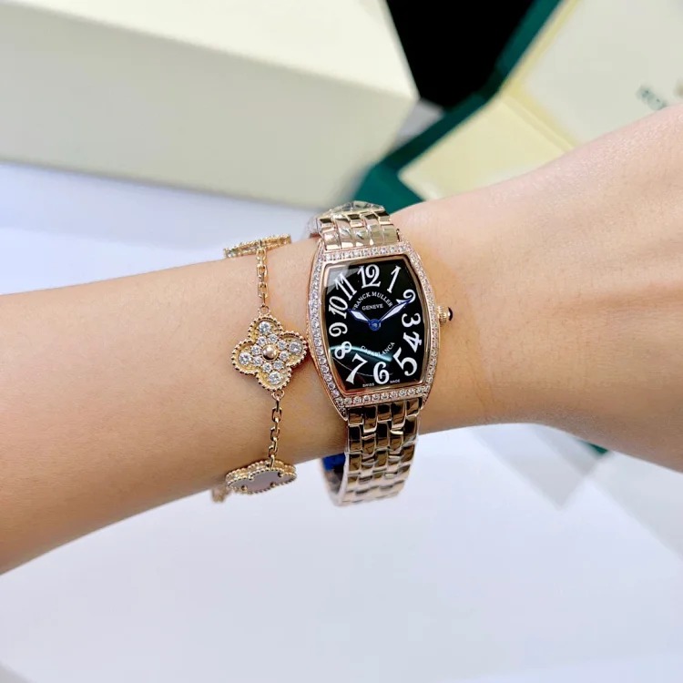 Franck Muller 1752QZ series watches, classic barrel-shaped design women's watches, women's watches