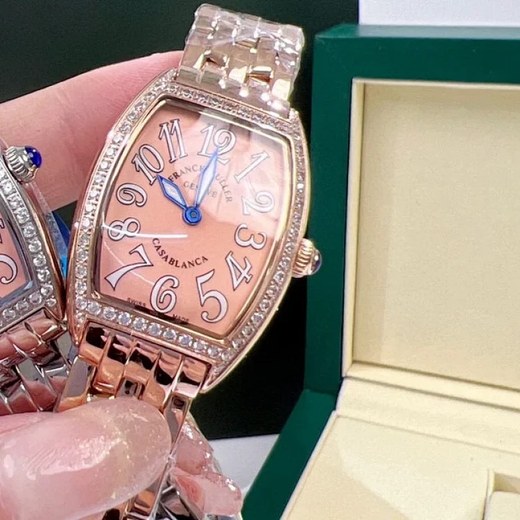 Franck Muller 1752QZ series watches, classic barrel-shaped design women's watches, women's watches