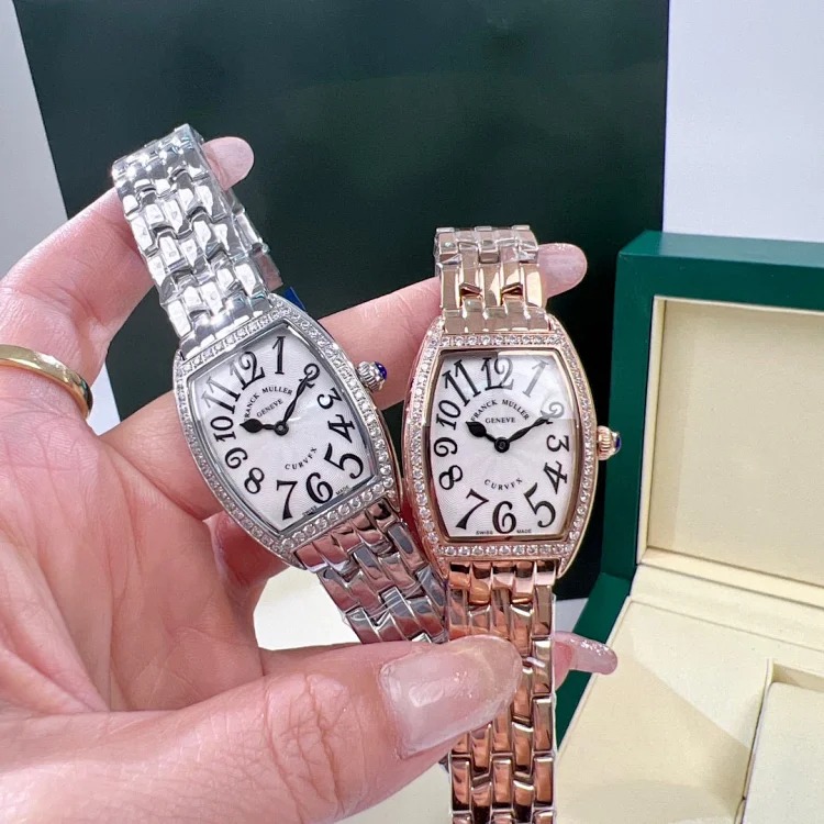 Franck Muller 1752QZ series watches, classic barrel-shaped design women's watches, women's watches