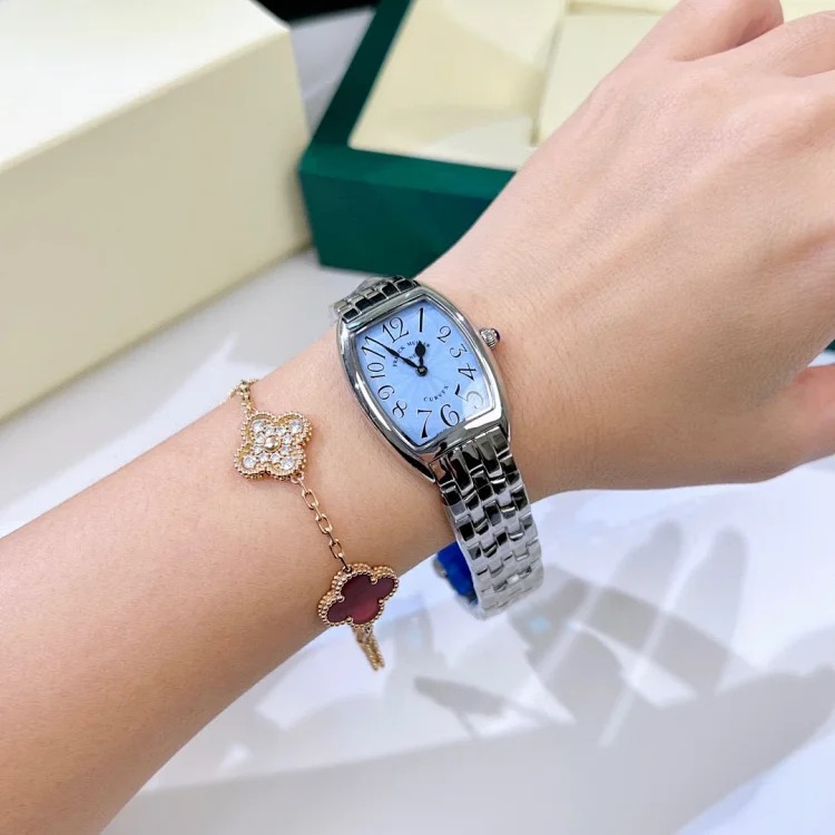 Franck Muller 1752QZ series watches, classic barrel-shaped design women's watches, women's watches