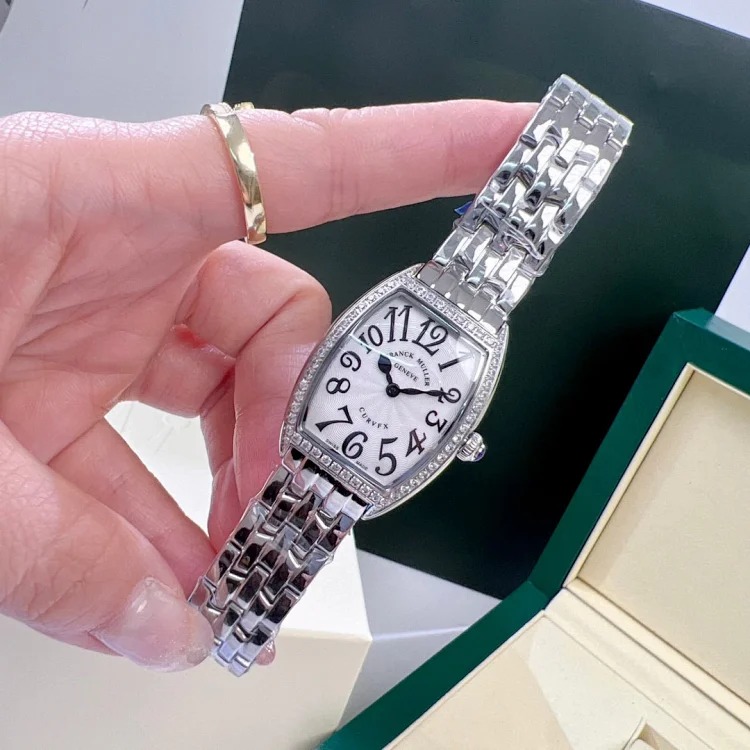 Franck Muller 1752QZ series watches, classic barrel-shaped design women's watches, women's watches