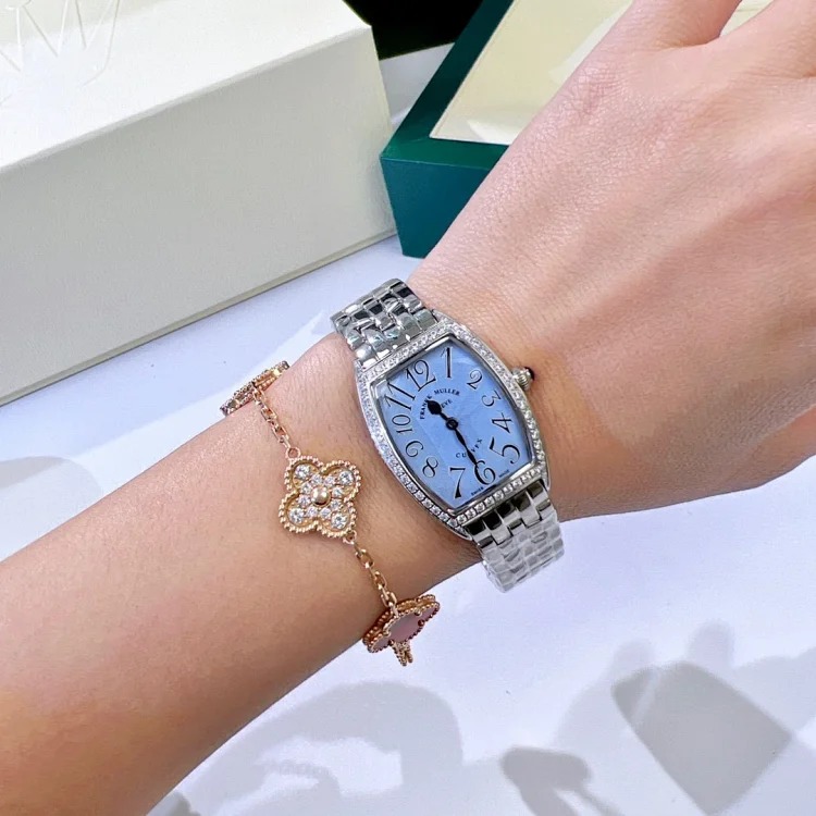 Franck Muller 1752QZ series watches, classic barrel-shaped design women's watches, women's watches