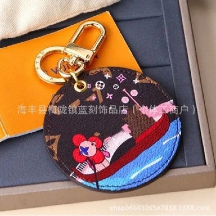 New plush four-leaf clover keychain sunflower alloy pendant European and American fashion trend love bag chain