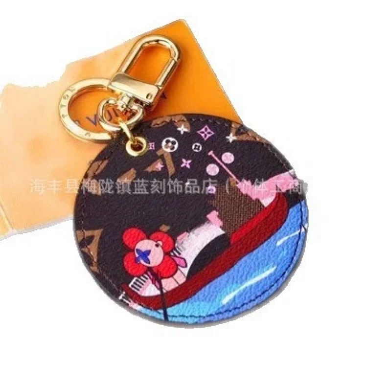 New plush four-leaf clover keychain sunflower alloy pendant European and American fashion trend love bag chain
