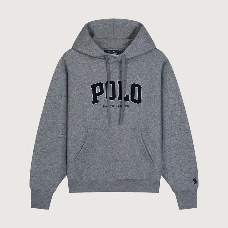 FW25 Polo collar kangaroo pocket long-sleeved sweatshirt for men