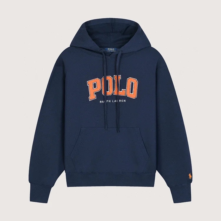 FW25 Polo collar kangaroo pocket long-sleeved sweatshirt for men