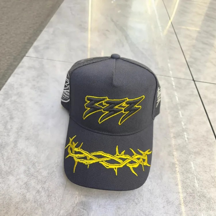 26ss cross-border trendy brand embroidered letter baseball cap big brim hat sun hat peaked hat men and women ready stock