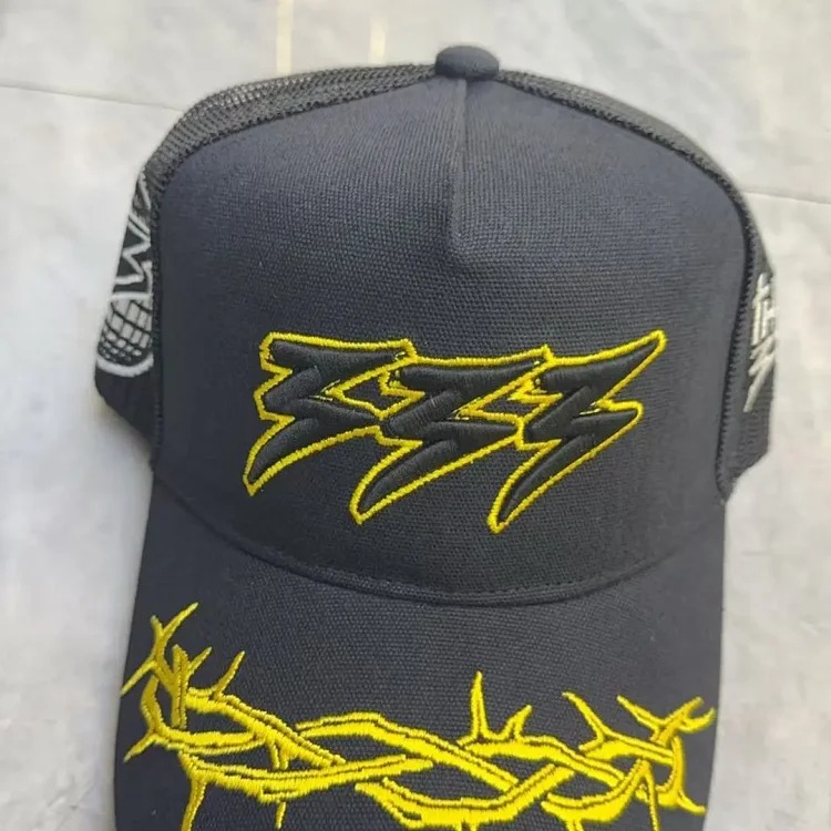 26ss cross-border trendy brand embroidered letter baseball cap big brim hat sun hat peaked hat men and women ready stock