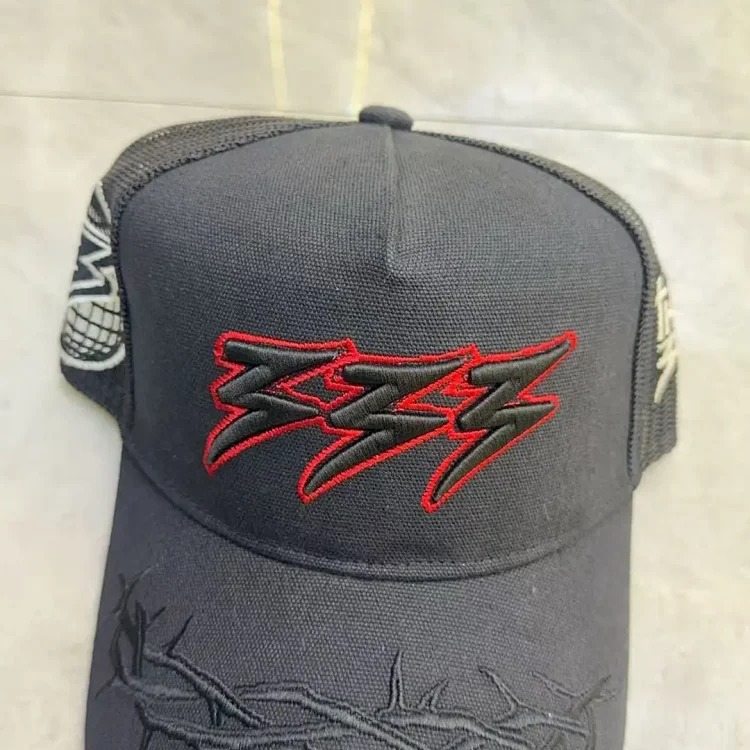 26ss cross-border trendy brand embroidered letter baseball cap big brim hat sun hat peaked hat men and women ready stock