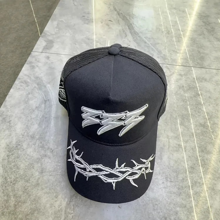 26ss cross-border trendy brand embroidered letter baseball cap big brim hat sun hat peaked hat men and women ready stock