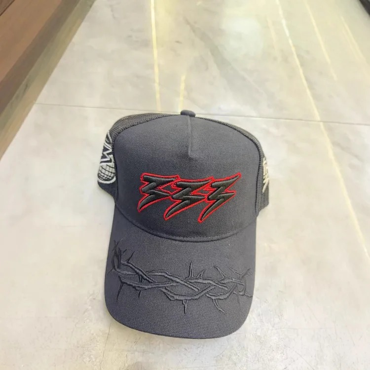 26ss cross-border trendy brand embroidered letter baseball cap big brim hat sun hat peaked hat men and women ready stock
