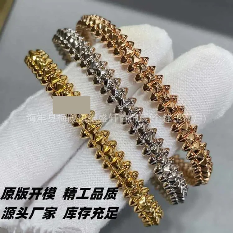 K's Classic Bullet Bracelet Thickly Plated 18k Gold Very Smart Bead Circle Bracelet Narrow Willow Nail Bracelet Wholesale