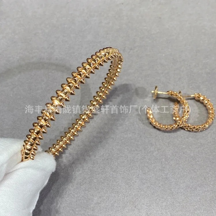 K's Classic Bullet Bracelet Thickly Plated 18k Gold Very Smart Bead Circle Bracelet Narrow Willow Nail Bracelet Wholesale