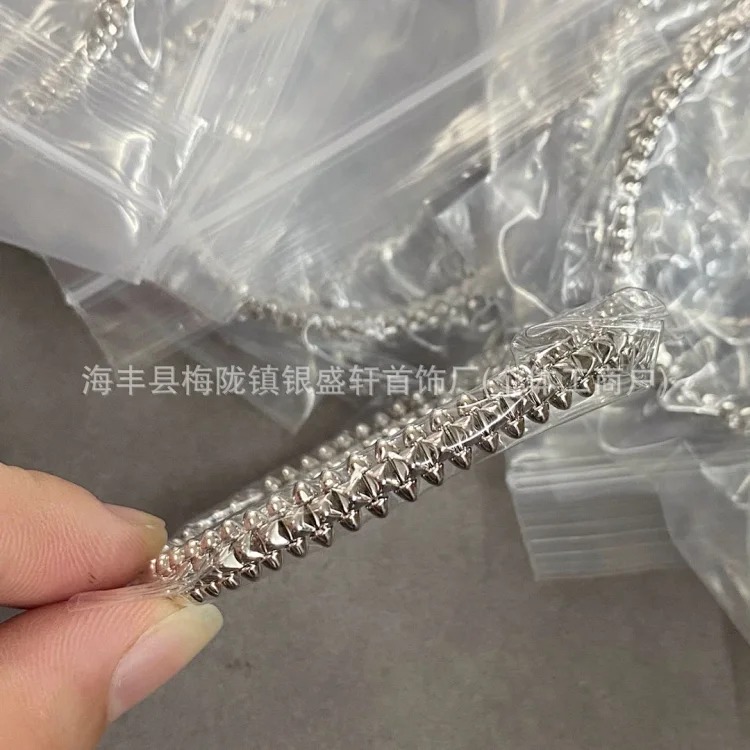 K's Classic Bullet Bracelet Thickly Plated 18k Gold Very Smart Bead Circle Bracelet Narrow Willow Nail Bracelet Wholesale