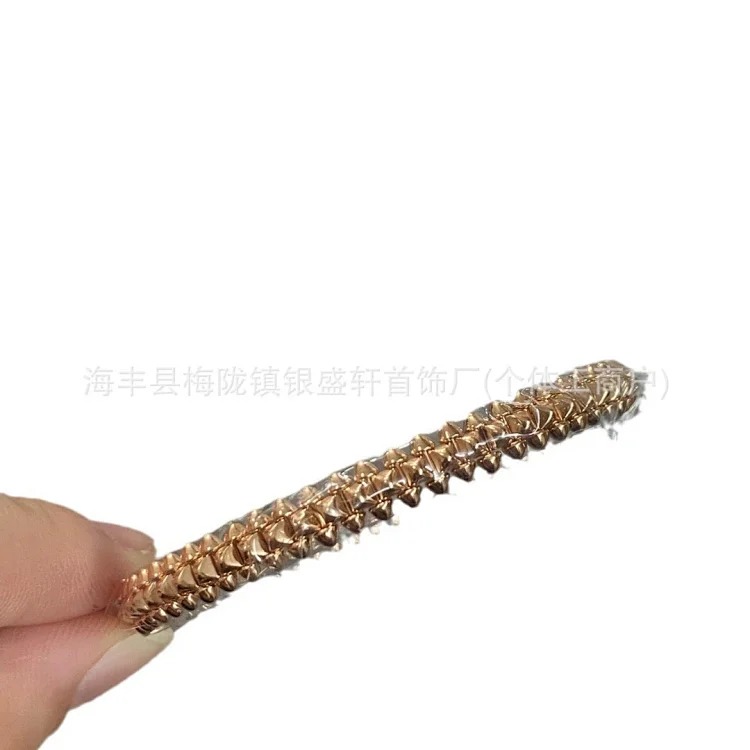 K's Classic Bullet Bracelet Thickly Plated 18k Gold Very Smart Bead Circle Bracelet Narrow Willow Nail Bracelet Wholesale