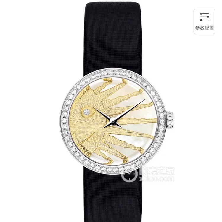 Original order The latest model of Dior LA D DE series quartz women's watch, available in three colors. Each model comes with a silk strap, elegant 25mm diameter women's watch