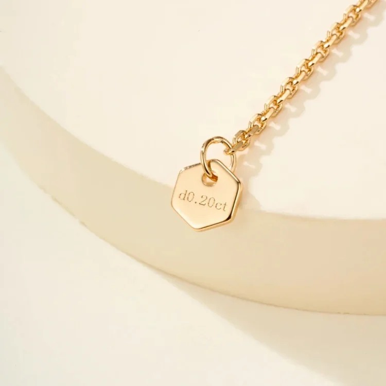 XXX-DFN honeycomb diamond necklace-3973