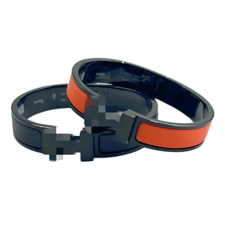 Men's letter h bracelet frosted