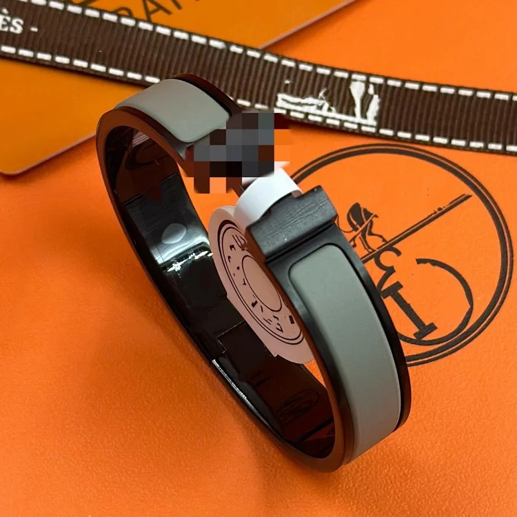 Men's letter h bracelet frosted