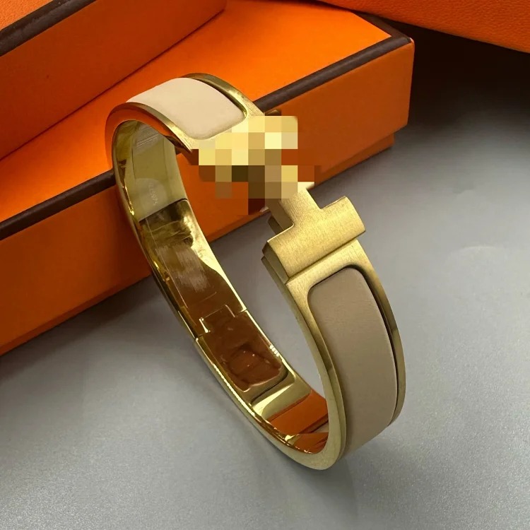 Men's letter h bracelet frosted