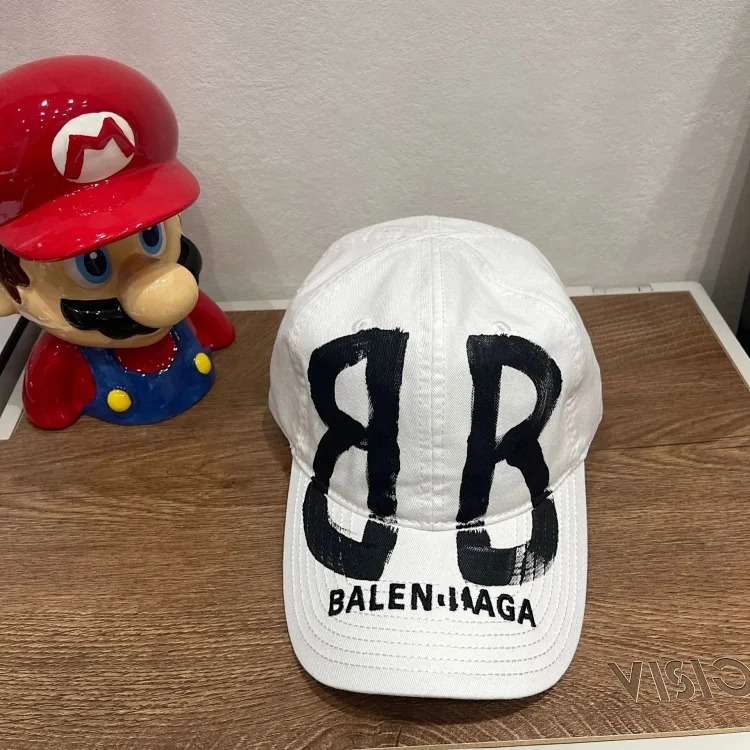 Bajia high distressed printed baseball cap for women showing face small soft top breathable retro American men's gray peaked cap