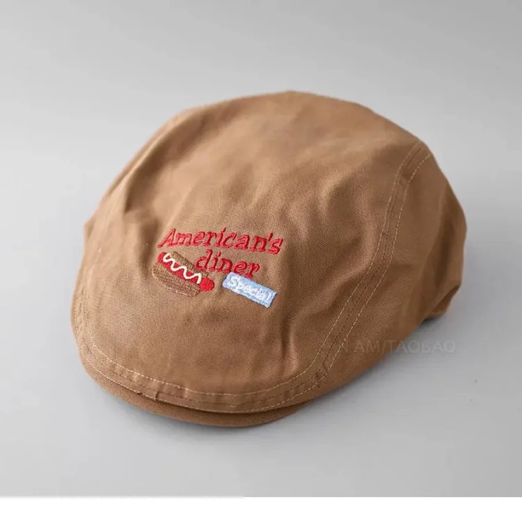 New hot dog letters embroidered forward cap for men and women, couple style, small style, casual, versatile, spring and summer style peaked cap