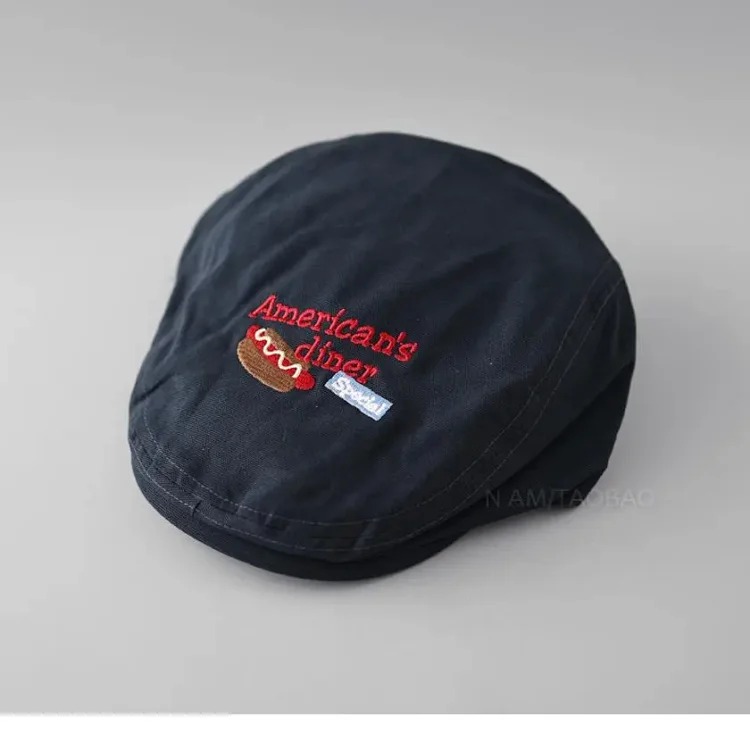 New hot dog letters embroidered forward cap for men and women, couple style, small style, casual, versatile, spring and summer style peaked cap