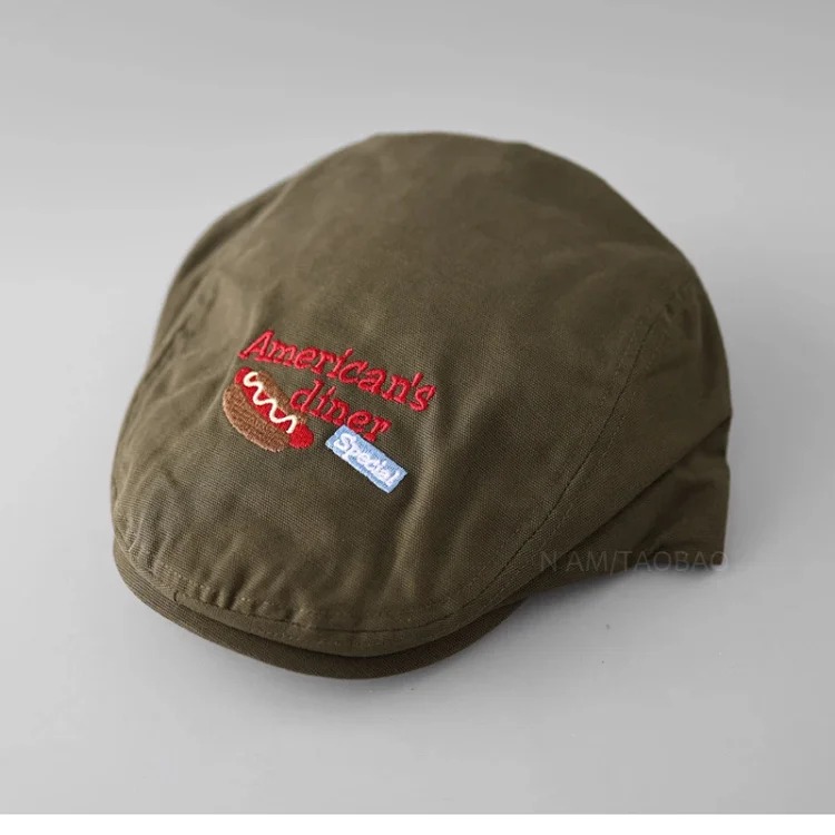 New hot dog letters embroidered forward cap for men and women, couple style, small style, casual, versatile, spring and summer style peaked cap