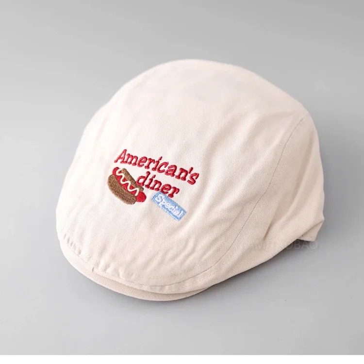 New hot dog letters embroidered forward cap for men and women, couple style, small style, casual, versatile, spring and summer style peaked cap