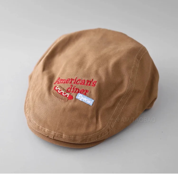 New hot dog letters embroidered forward cap for men and women, couple style, small style, casual, versatile, spring and summer style peaked cap