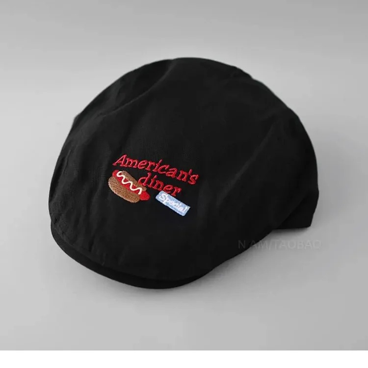 New hot dog letters embroidered forward cap for men and women, couple style, small style, casual, versatile, spring and summer style peaked cap