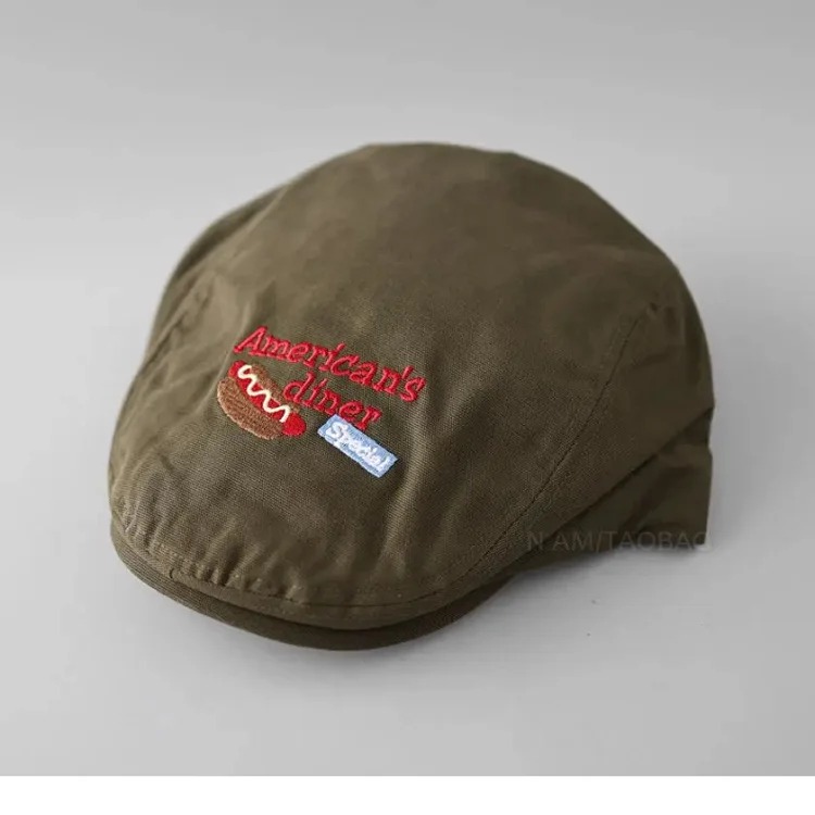 New hot dog letters embroidered forward cap for men and women, couple style, small style, casual, versatile, spring and summer style peaked cap