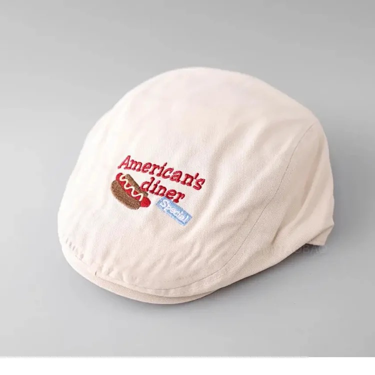New hot dog letters embroidered forward cap for men and women, couple style, small style, casual, versatile, spring and summer style peaked cap