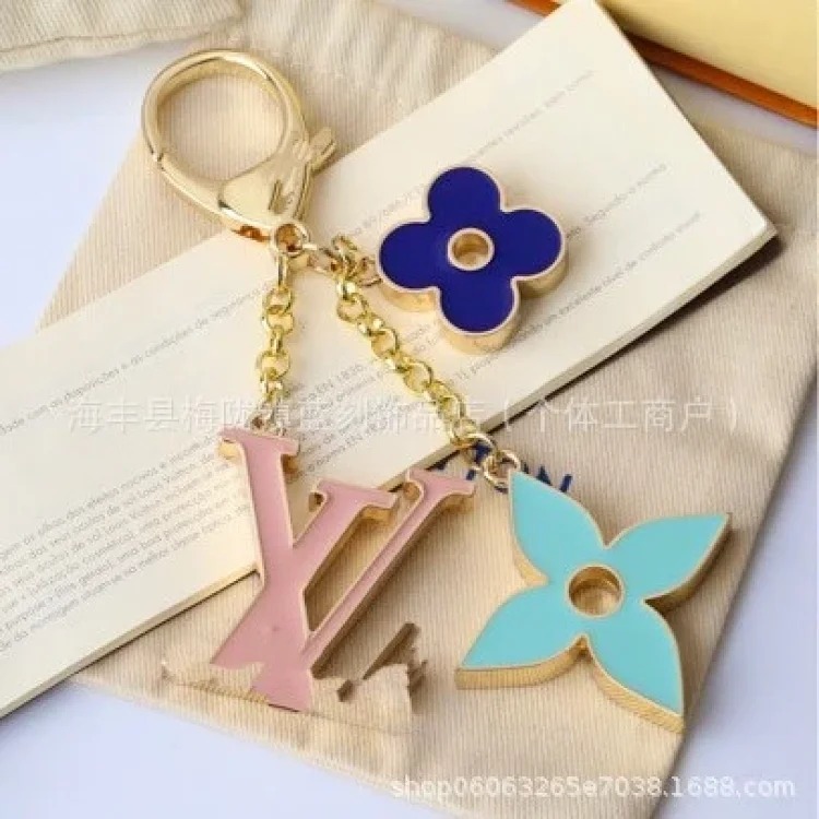 Macaron color keychain pendant, high-end light luxury pendant, bag decoration pendant, heavy industry zinc alloy